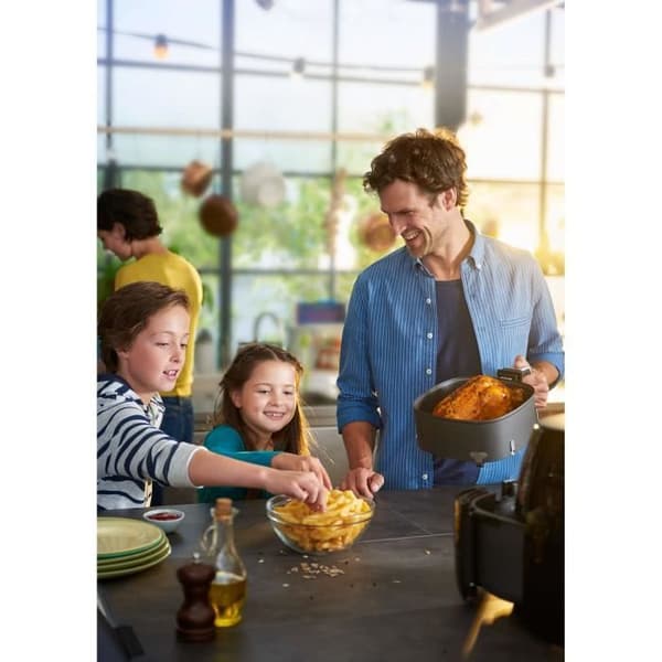 Philips AirFryer XXL Premium, 1,4 kg, 6 portioner, LCD-skärm, fettreducerande teknik, svart (HD9650/90)
