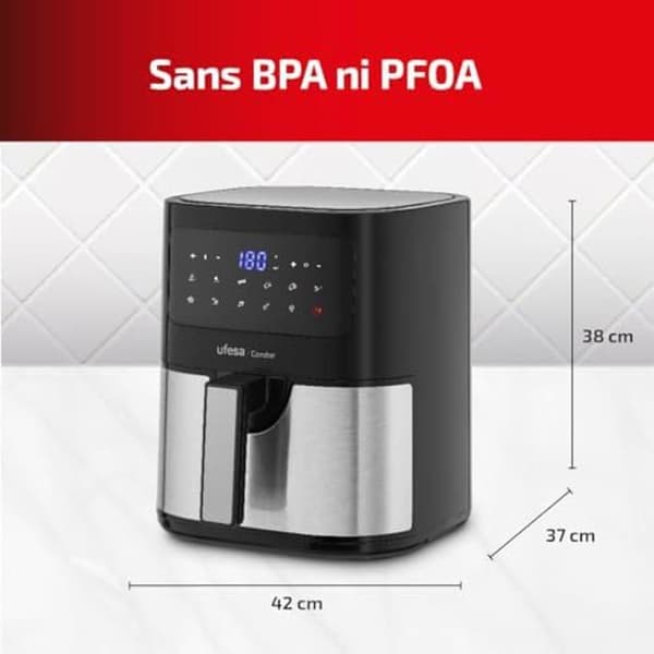 Fritös Air Fryer - UFESA - Condor - 4,5L - 1600W - Digital - 10 program