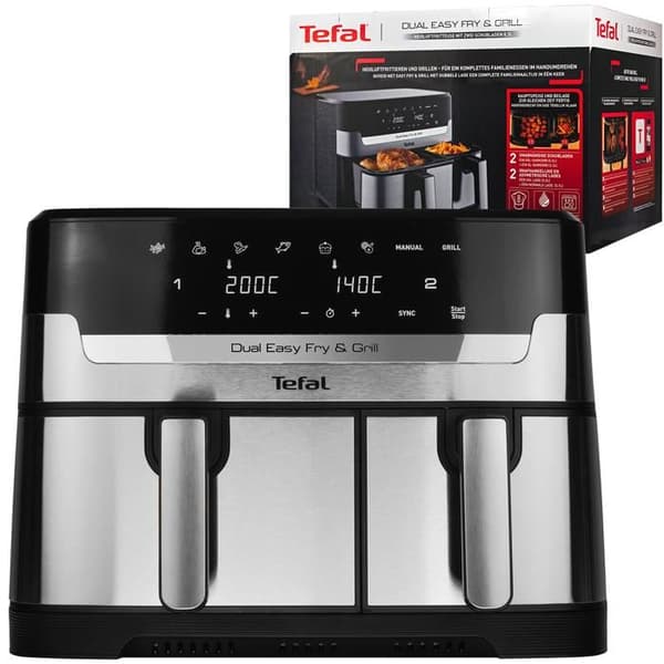 FRITÖS FRITÖS MED VARMLUFT TEFAL EY905D10 DUBBELKAMMA FRITÖS 2700 W 8,3L