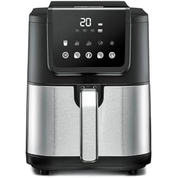 Luftfritös - ROMMELSBACHER - FRH 1500 - 5 L - 1500 W - Svart i rostfritt stål Svart, Rostfritt stål