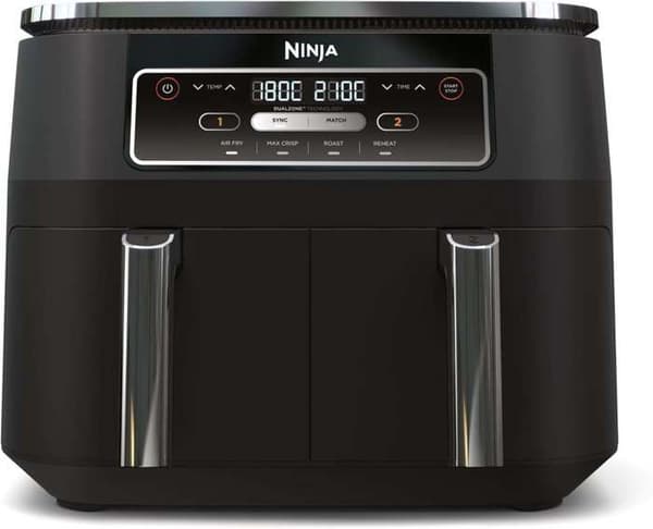 NINJA FOODI - DIGITAL AIR FRYER - AIR FRYER - 2 LÅDOR - 4 I 1 - SVART Svart