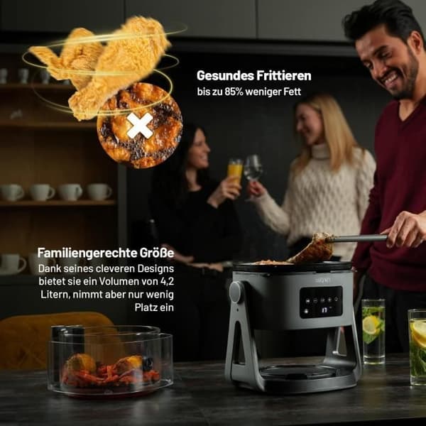 Fritös med varmluft GlassGrill 3 i 1 5500BG - Lauben