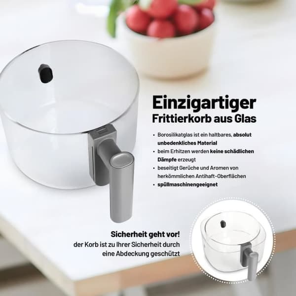 Fritös med varmluft GlassGrill 3 i 1 5500BG - Lauben
