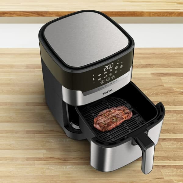 Varmluftsfrituregryde Tefal EY505D15 4,2 L Sort Grå Stål