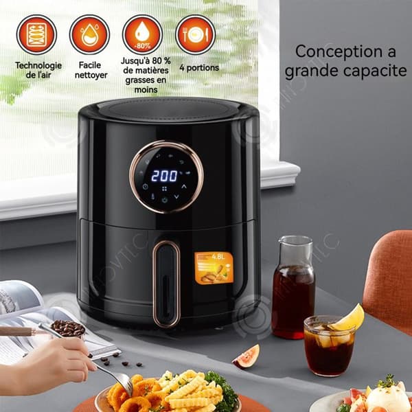 INN Air Fryer 1350W 4L Med 360-graders luftcirkulation Lämplig för 2 till 3 personer Luftfrityr Fritös med varmluft