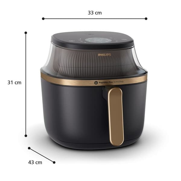 Varmluftsfrituregryde Philips NA332/00 Sort 1700 W 6,2 L