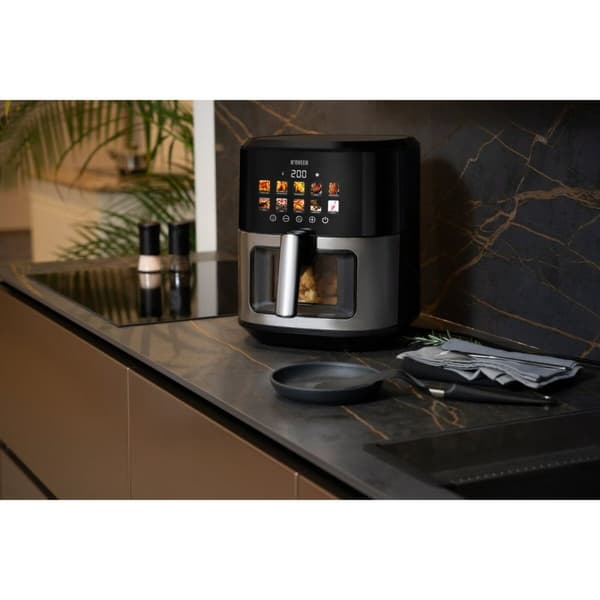 Luftfrityrkoker N'oveen AF770 Svart Sølv 1700 W 6,5 L