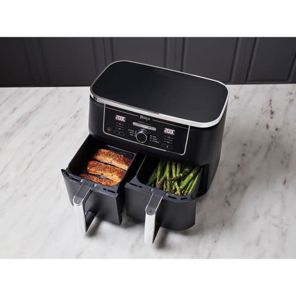 NINJA utan olja Fritösa - Foodi Max Dual Zone AF400EU - Kapacitet 9,5L - 6 tillagningsprogram - 2470W