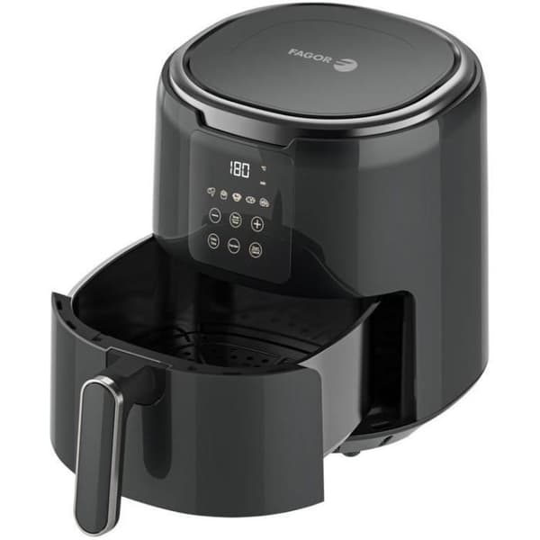 Oljefri fritös - FAGOR - Airfryer FG4210 - 4,2 L - 1300 W - Pekskärm - 5 förinställningar för tillagning - Timer - Svart