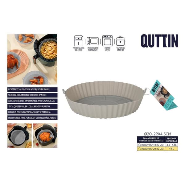 Ugnsplåt Quttin AIR FRYER 22 x 22 x 5 cm (24 antal)