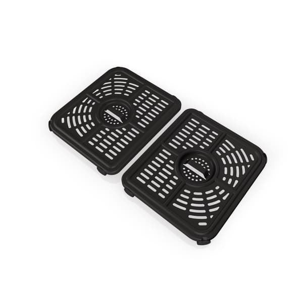 Ninja AF500EU frituregryde Dobbelt 10,4 L Fritstående 2470 W Varmluftfrituregryde Sort, Rustfrit stål