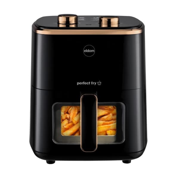 ELDOM FRITTA fettfri fritös, kapacitet 5,0 l, justerbar temperatur, klocka, 1500 W