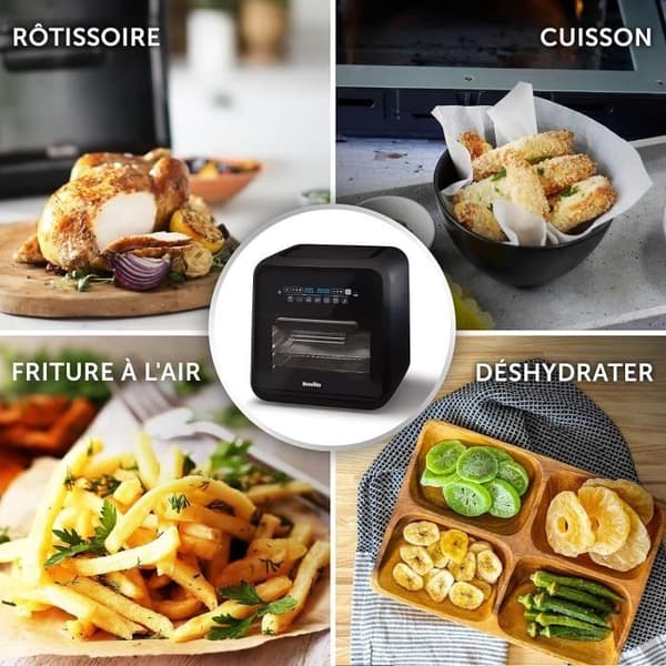 Breville Halo Rotisserie digital luftfritös extra stor 10L - Svart och Grå VDF127X