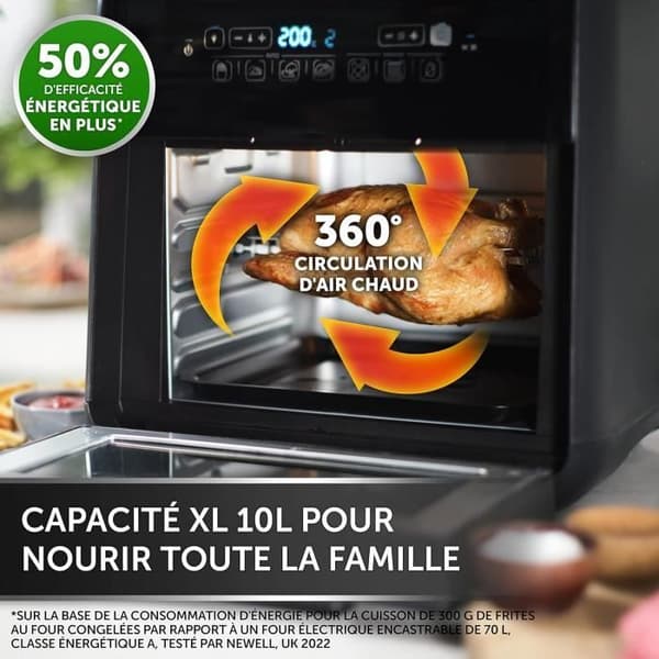 Breville Halo Rotisserie digital luftfritös extra stor 10L - Svart och Grå VDF127X