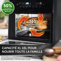 Miniatyrbild 2 av 4: Breville Halo Rotisserie digital luftfritös extra stor 10L - Svart och Grå VDF127X