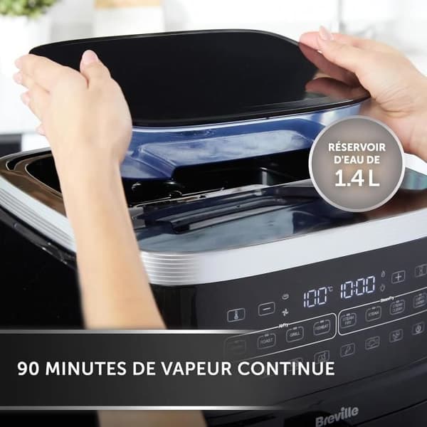Sjudare utan olja - Breville - Halo - 7 L - 1700 W - SteamFry-teknik - Svart