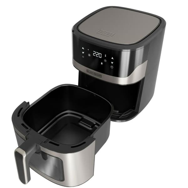 Luftfritös Black & Decker BXAF6500E Svart Silvrig 1600 W 6,5 L