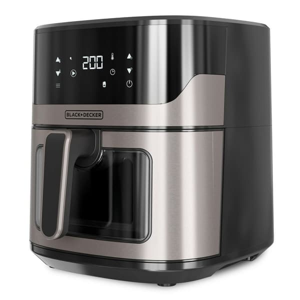 Luftfritös Black & Decker BXAF6500E Svart Silvrig 1600 W 6,5 L