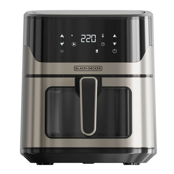 Luftfritös Black & Decker BXAF6500E Svart Silvrig 1600 W 6,5 L