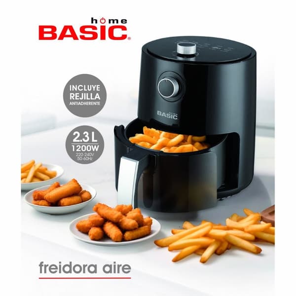 Varmluftsfrituregryde Basic Home Sort 1200 W 2,3 L