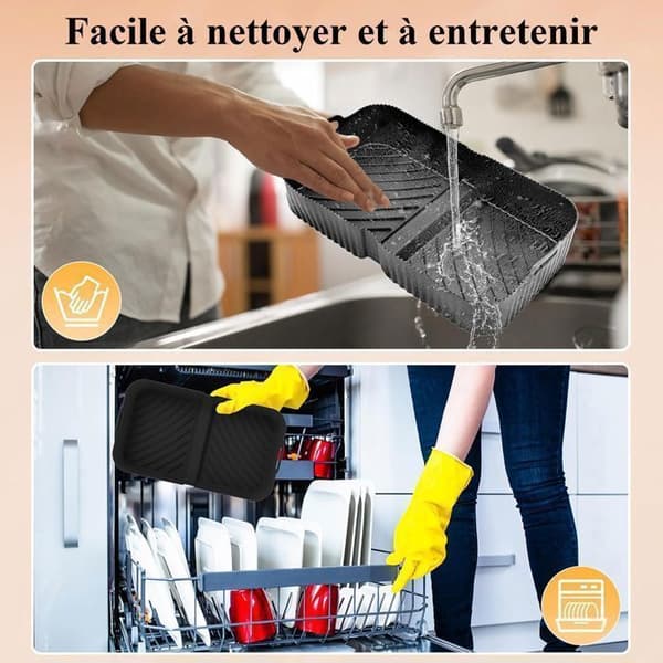 14 Delar Silikon Tillbehör Air Fryer, Silikon Form Air Fryer - 1×10.4L + 2×5.2L - för Ninja Foodi Flex 10.4 L AF500EU