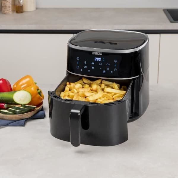 Princess 182254 oljefri fritös - Airfryer XXL - 8 liter - 2 kg pommes frites - Justerbar tankkapacitet