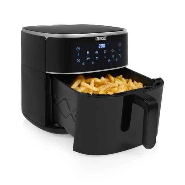 Princess 182254 oljefri fritös - Airfryer XXL - 8 liter - 2 kg pommes frites - Justerbar tankkapacitet Svart