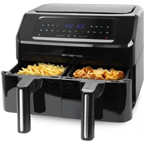 Fritös - Emerio - AF_130376_1 - 7,2L - Dubbelbad - Variabel Temperatur Svart