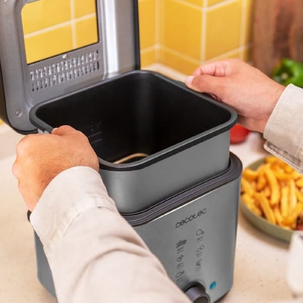 Elektrisk fritös - Cecotec - CleanFry Advance - 1,5 L - 900 W - Rostfritt stål