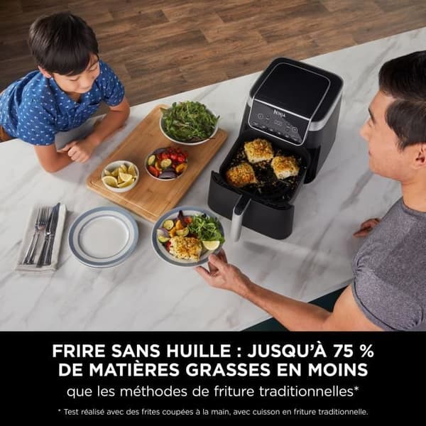 Fritös - NINJA - Max AF180EU - 2000 W - Svart - Variabel temperatur - Timer