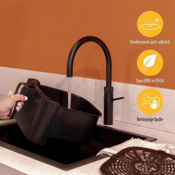 Airfryer Tristar FR-6999 - 1,5 kg pommes frites - 10 program - Minnesfunktion - Plast - Svart - 6 L