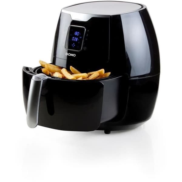 DOMO Deli-Fryer XXL oljefri fritös - 5,5L - Digital skärm - 8 program