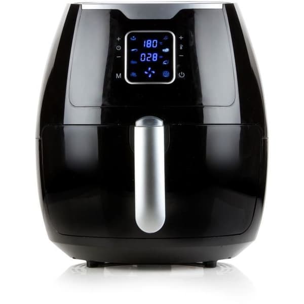 DOMO Deli-Fryer XXL oljefri fritös - 5,5L - Digital skärm - 8 program Svart, Silver