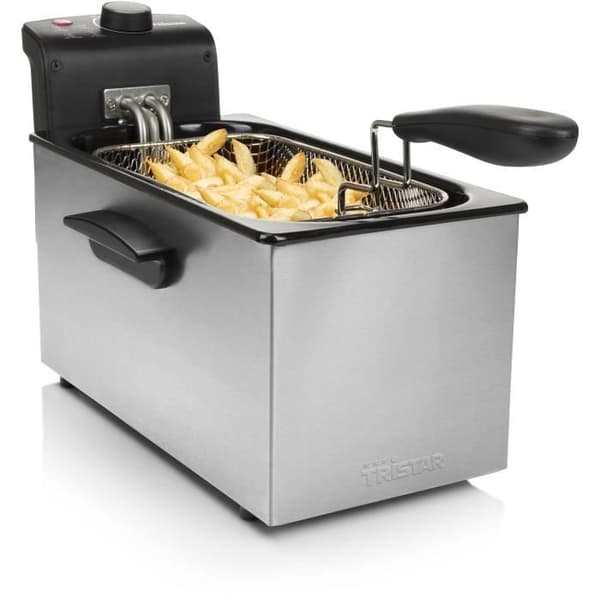 Tristar FR-6946 Fritös - Kallzon - Justerbar termostat - 2000 W - Rostfritt stål - Rostfritt stål/Svart - 3 L