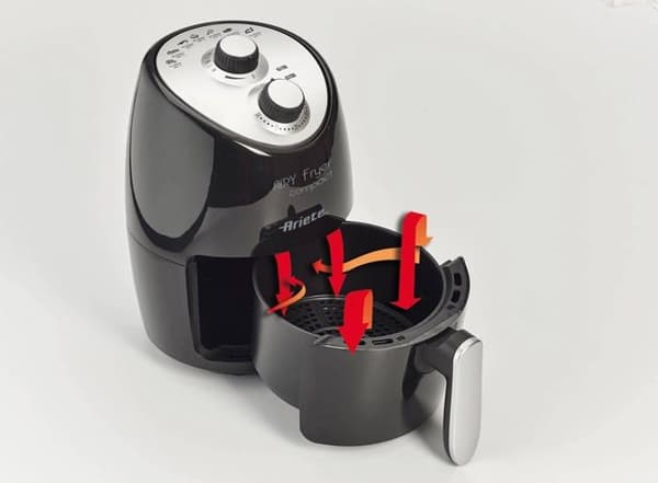 Ariete - 00C461700AR0 - 4617 Airy Fryer Compact Air Fryer Kapacitet 2 L 1000 W Max temperatur 200 C Svart