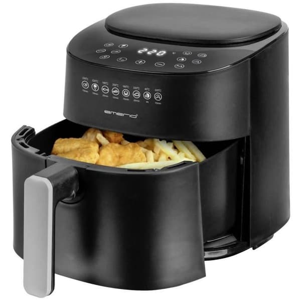EMERIO AF-129369 Varmluftsfritös 1300 W svart Svart