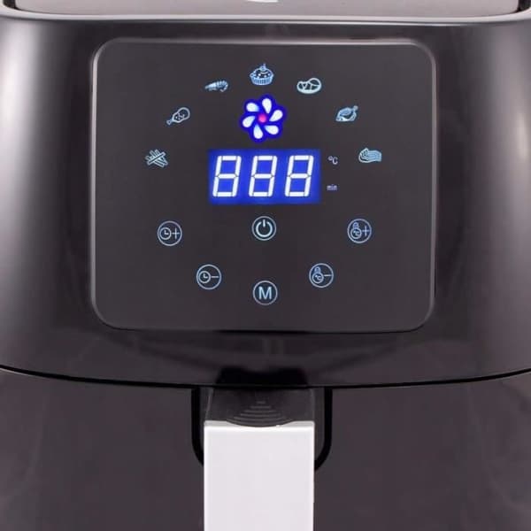Masterchef Digital Hot Air Fryer 4,5 L Oljefri 1400W 80 - 200°C Timer Svart