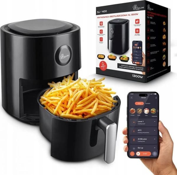 Fritös elektrisk Extralink - EX.39595 - HEMLUFTFRITÖS 4L EU SJ-400 frityr utan fett