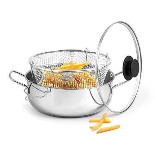 Fritös - Royal Norfolk - 24 cm - Inox - Med lock - Litet hushållsapparat