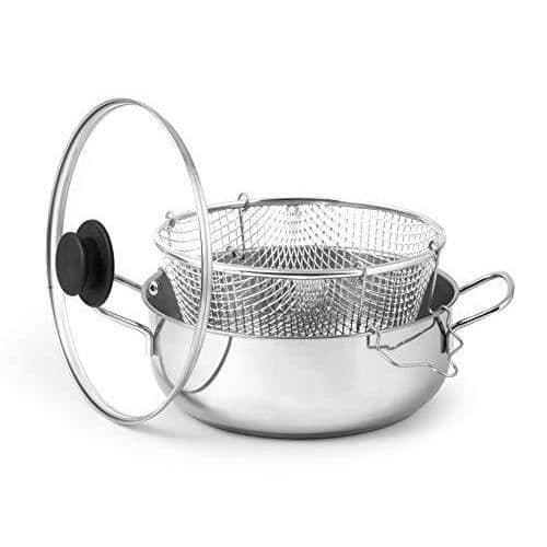 Fritös - Royal Norfolk - 24 cm - Inox - Med lock - Litet hushållsapparat