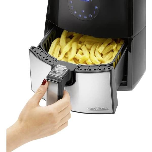 ProfiCook PC-FR 1147 H varmluftsfritös - 2,5 L - Svart - Rostfritt stål - 1500 W - Variabel temperatur