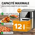 Miniatyrbild 4 av 6: Luftfritör - GOURMETmaxx - XXL Ugn - 12 l - 1800 W - Pekskärm, rotisserie