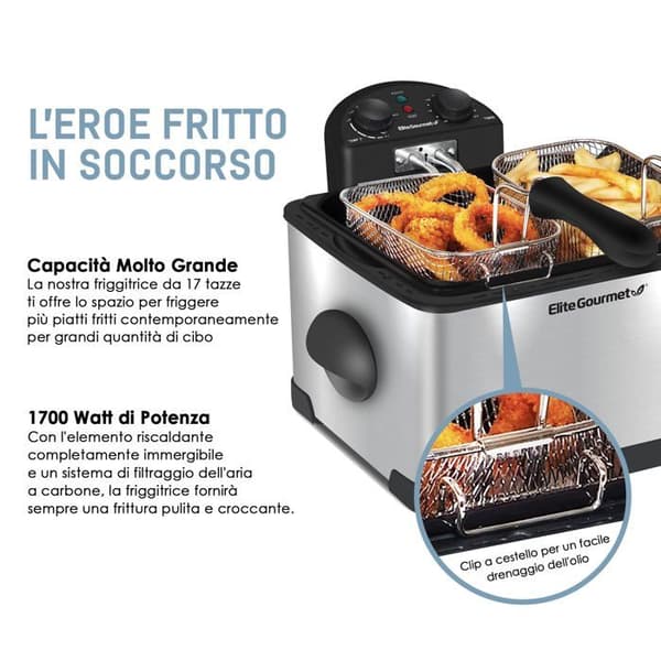 Elektrisk fritös Elite gourmet - EDF-401T