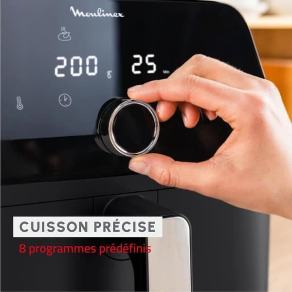 Luftfritös - MOULINEX - Easy Fry Mega - 7,5 L - 2020 Watt - Svart