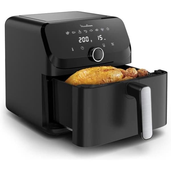 Luftfritös - MOULINEX - Easy Fry Mega - 7,5 L - 2020 Watt - Svart
