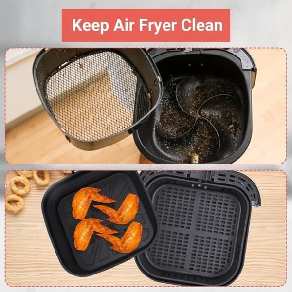Siliconform för Luftfritös - ALYVISUN - 2 Stycken - Tål 230°C - Fällbar - Non-stick