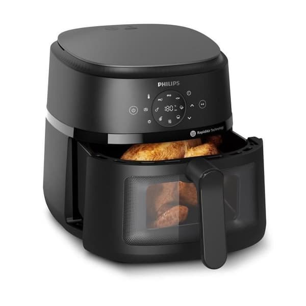 Philips Airfryer serie 2000 6.2L - 1700W Effekt, Kokkefenster, RapidAir-teknologi, Digitalt berøringsskjerm, 13 alternativer av