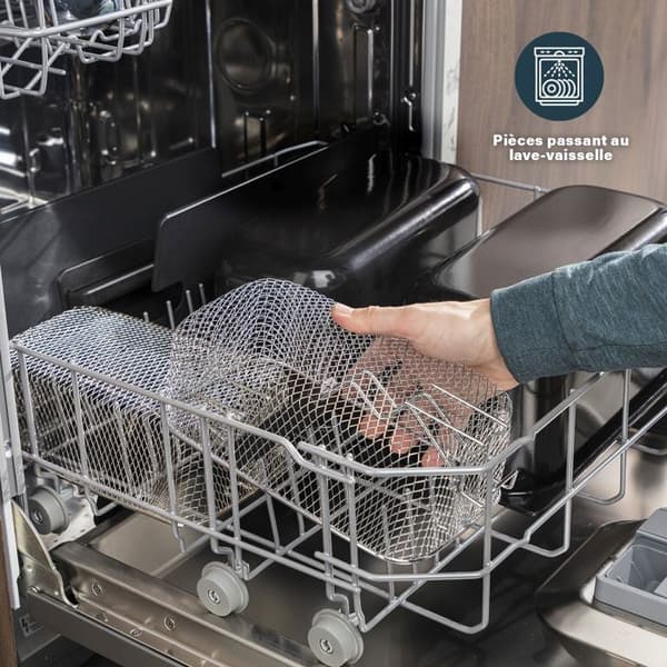 Princess 183028 elektrisk fritös med dubbeltank - 6 L - 8 portioner - 1,2 kg - 3600 W - Svart
