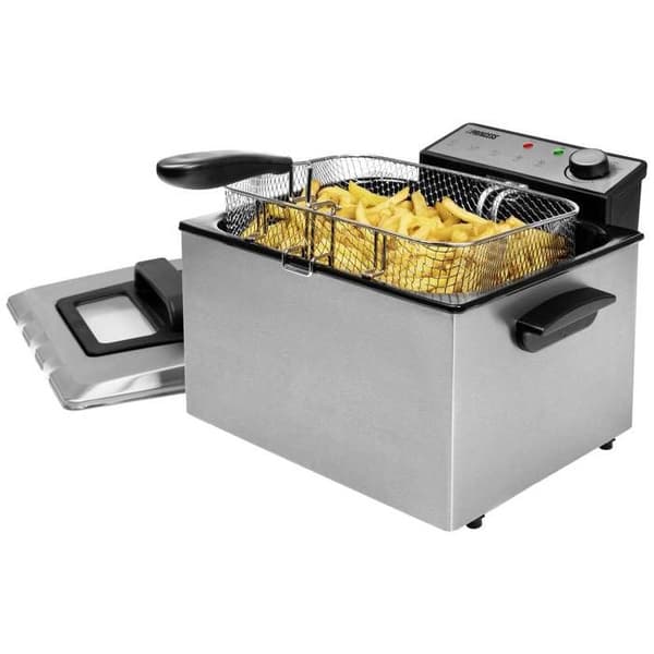 Princess 185000 Fritös - Rostfritt stålhus - 3270 W - 5 L - 33 x 18,5 x 36 cm - Metall