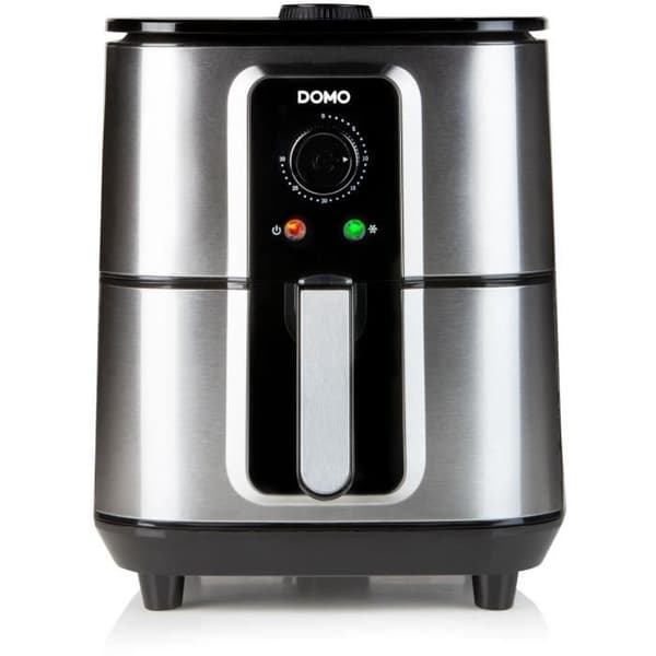 DOMO DO536FR - Deli-Fryer 5,5L - Varmluftsfritös - 1,5kg - 80° till 200°C - 30 min timer - Teflontank och korg